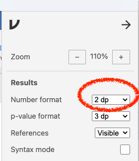 Change to two decimal places